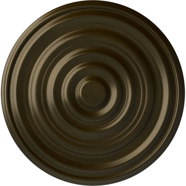 Ekena Millwork Carton Ceiling Medallion (For Canopies up to 3 3/4"), Hand-Painted Green Gold, 17 3/4"OD x 1 3/8"P CM18CAGGS - main